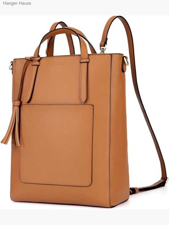Convertible Tote Backpack Vegan Leather Handbag Shoulder Bag for Work Travel main image 4